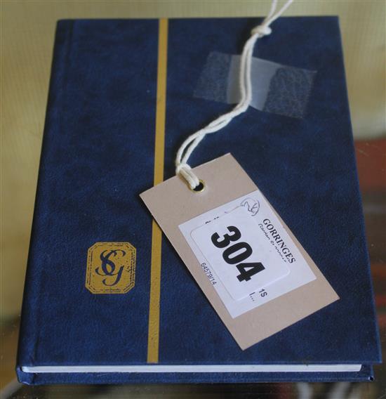 STAMPS, 3 NSW, 1860 5d & 1s & later Corbould 5s, in small stock book(-)